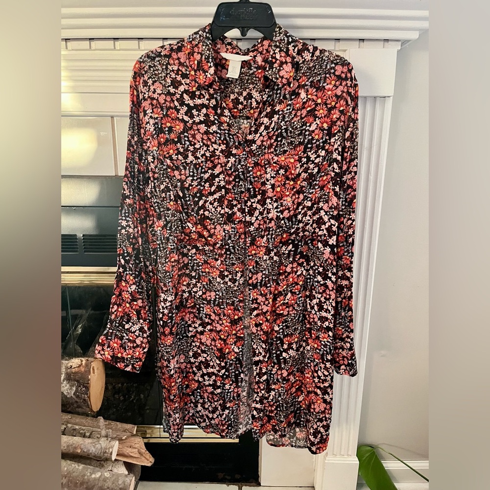 H&M small long sleeved floral dress